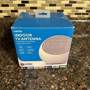 Kortek Indoor Amplified Antenna 80 Mile Range, ABC HD ,NBC HD ,PBS HD ,Fox HD Cw